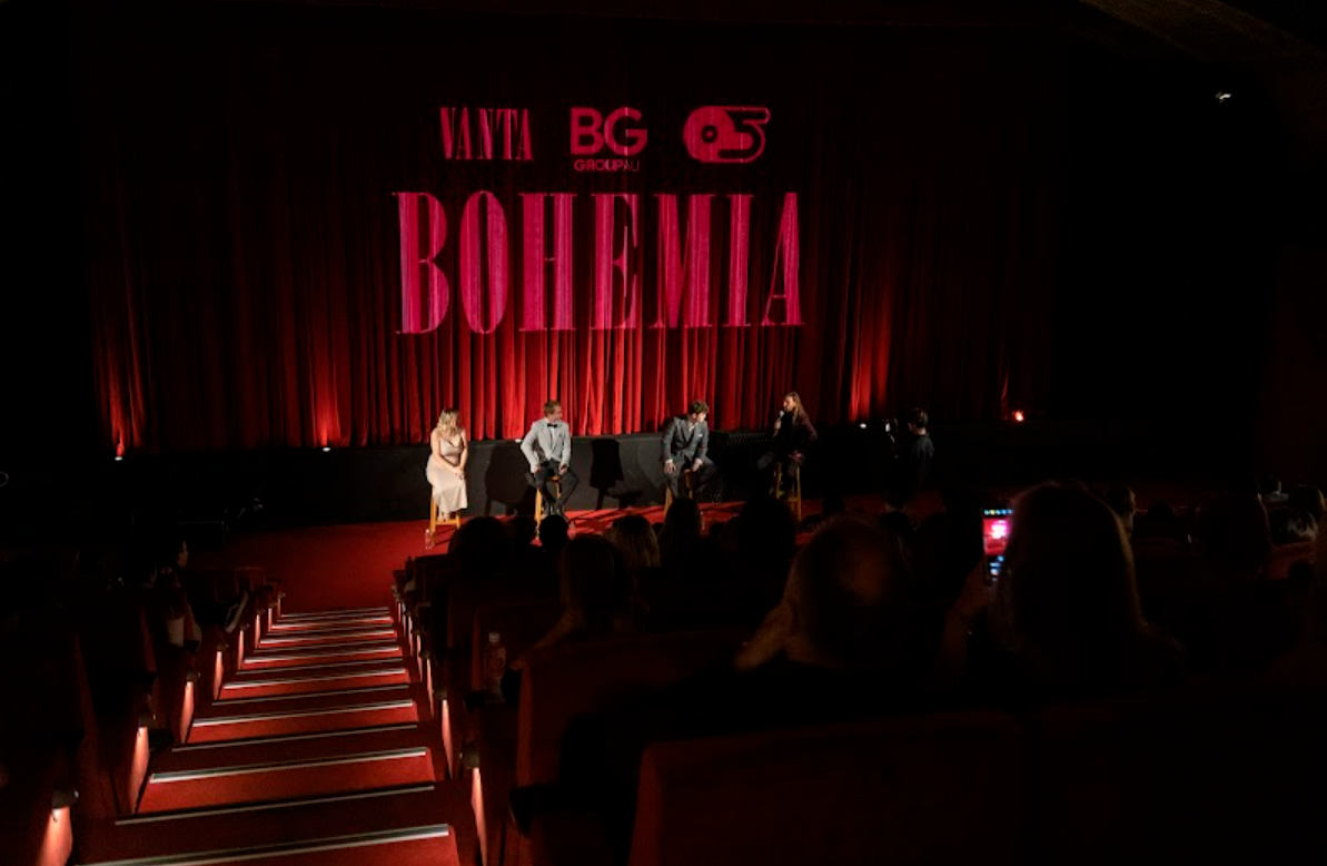 Madeline Royce, Murray Jenkins, VANTA and Benjamin Gregory talking to the audience about the film. Credit: Lewis Harvey