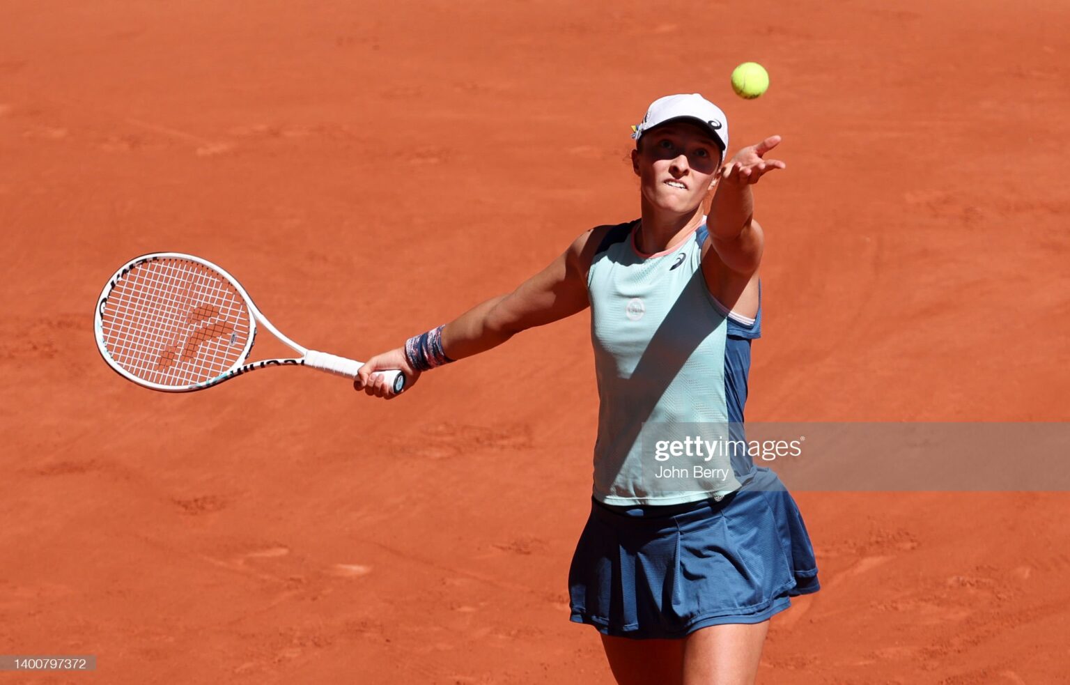 PARIS, FRANCE - JUNE 2: Iga Swiatek of Poland during day 12 of the French Open 2022, second tennis Grand Slam of the year at Stade Roland Garros on June 2, 2022 in Paris, France. (Photo by John Berry/Getty Images)