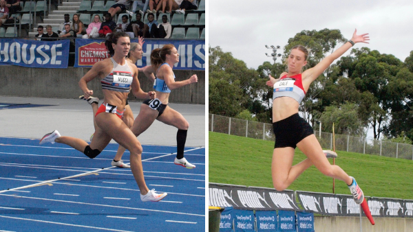 Celeste Mucci and Samantha Dale (L-R) have both been selected after strong performances at Nationals. Images: Dan Coppel