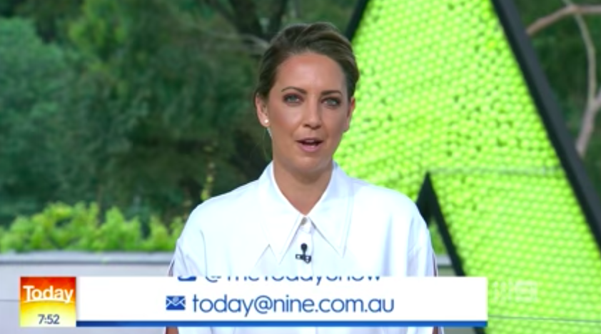 Brooke Boney on the Today show. Image Source: Channel Nine 