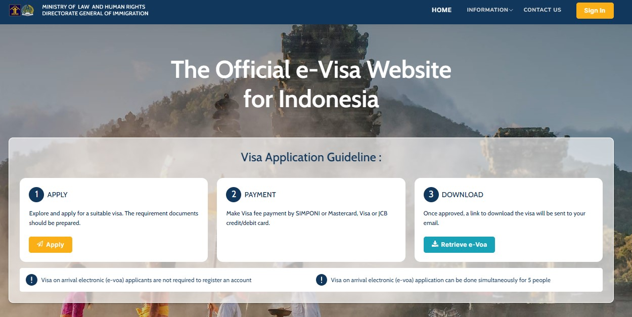 how to get visa for bali