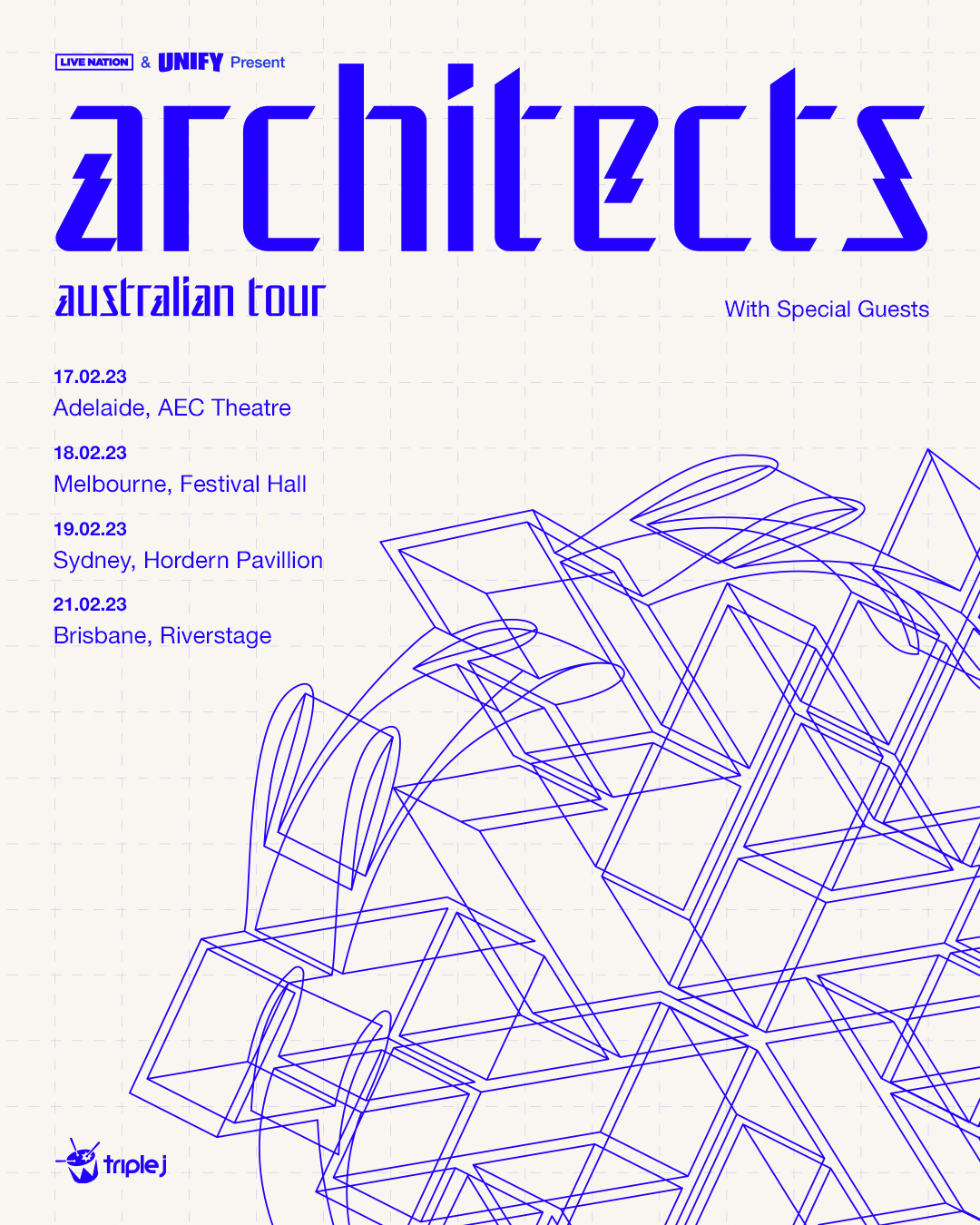 Architects' Australian tour poster.