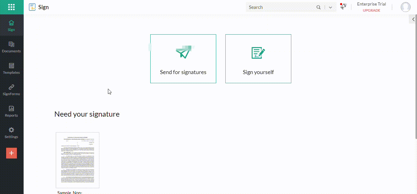Zoho Sign templates, HR document automation, capture HR information, streamlining workflows, efficient HR processes