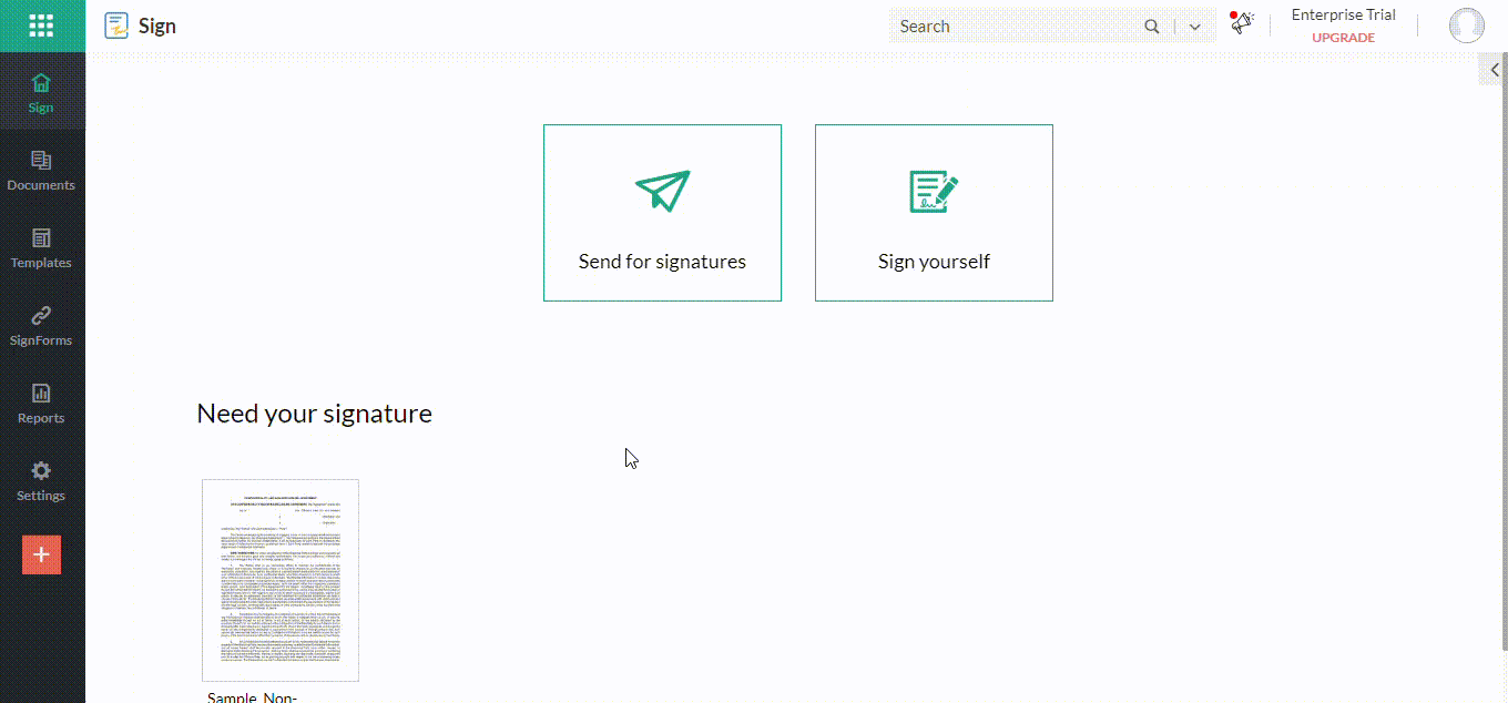 Zoho Sign templates, HR document automation, capture HR information, streamlining workflows, efficient HR processes