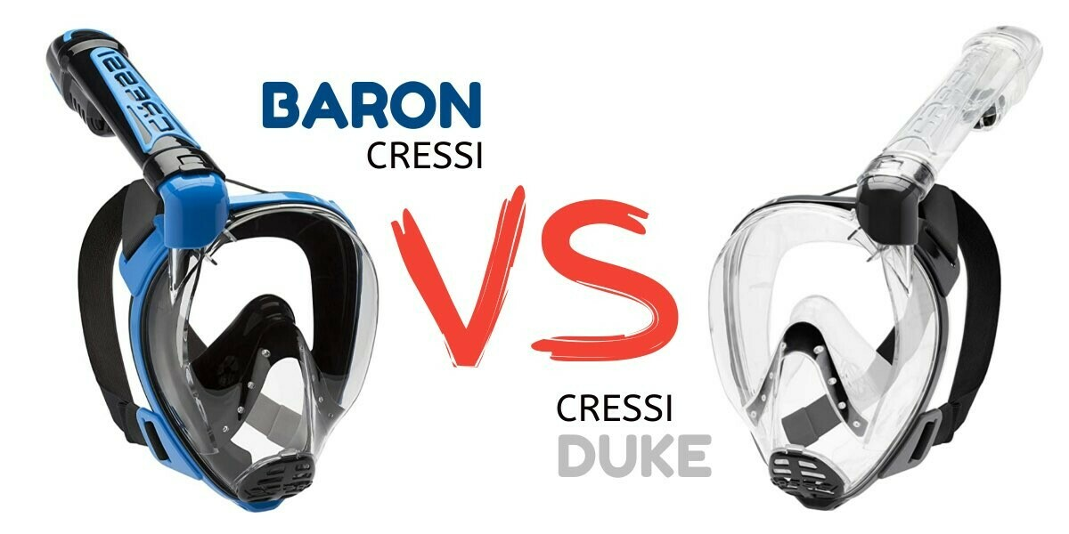COMPARATIVA de las máscaras facial Cressi DUKE vs Cressi BARON Esnórquel en Español