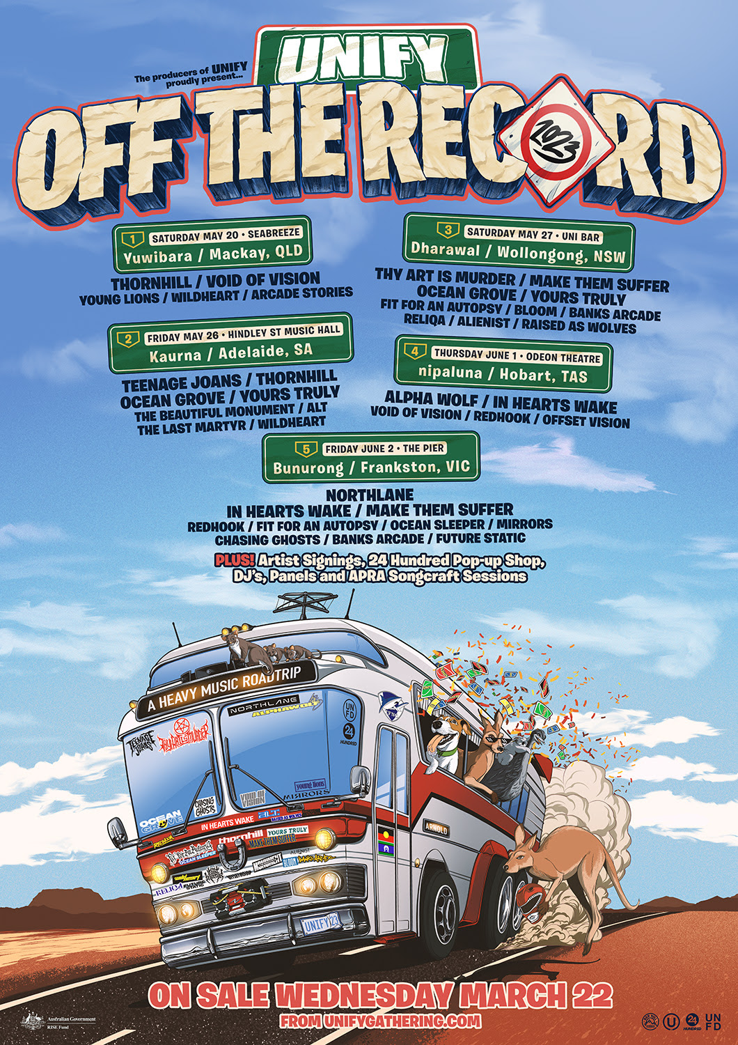 The tour poster for Unify Off The Record.