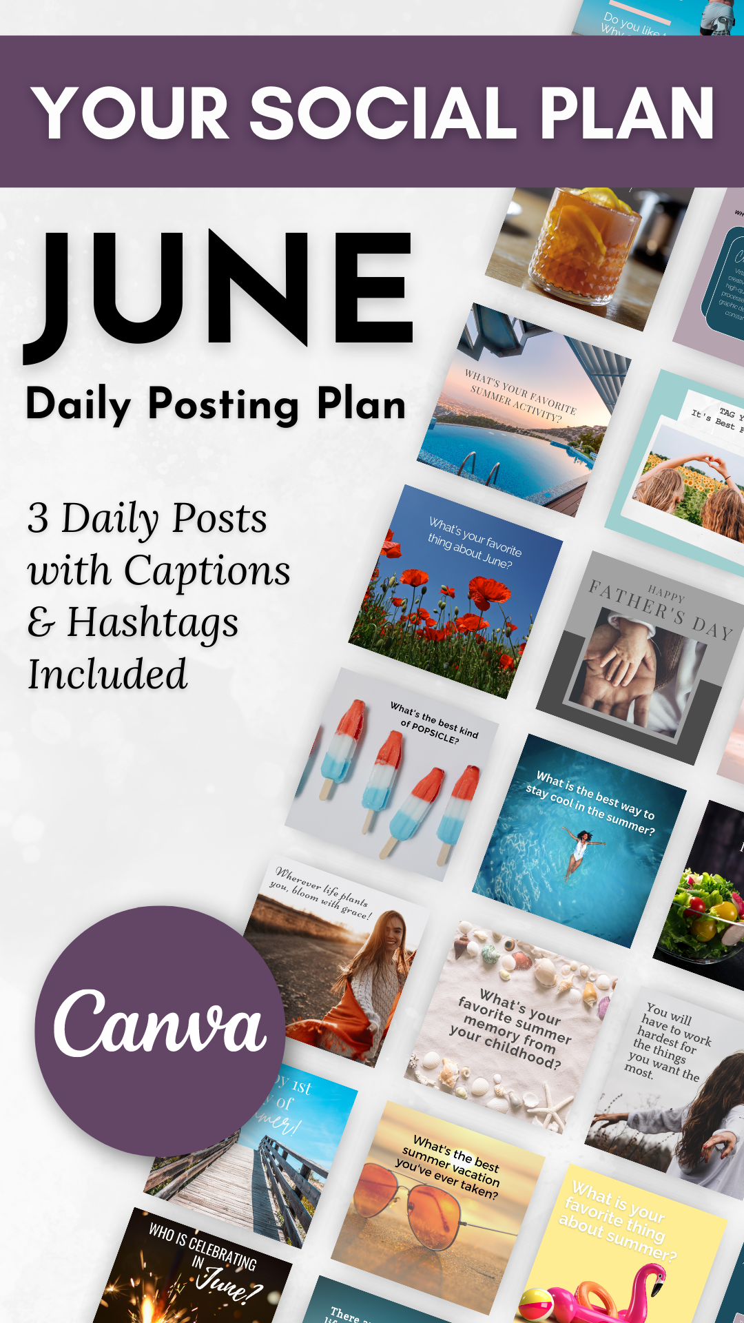 What to post on social media in June to get more engagement and save time and money on your social media marketing.