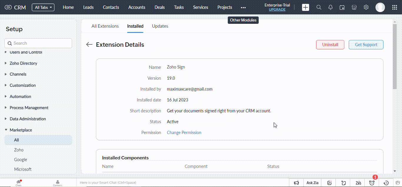 Zoho CRM document signing, Custom document signature tracking, Zoho, CRM custom module, Document management in Zoho CRM, Workflow automation in Zoho CRM, Collaboration in document signing, Streamlining document signing process, Zoho CRM productivity enhancement, Efficient document signature tracking, Custom document signing in Zoho CRM