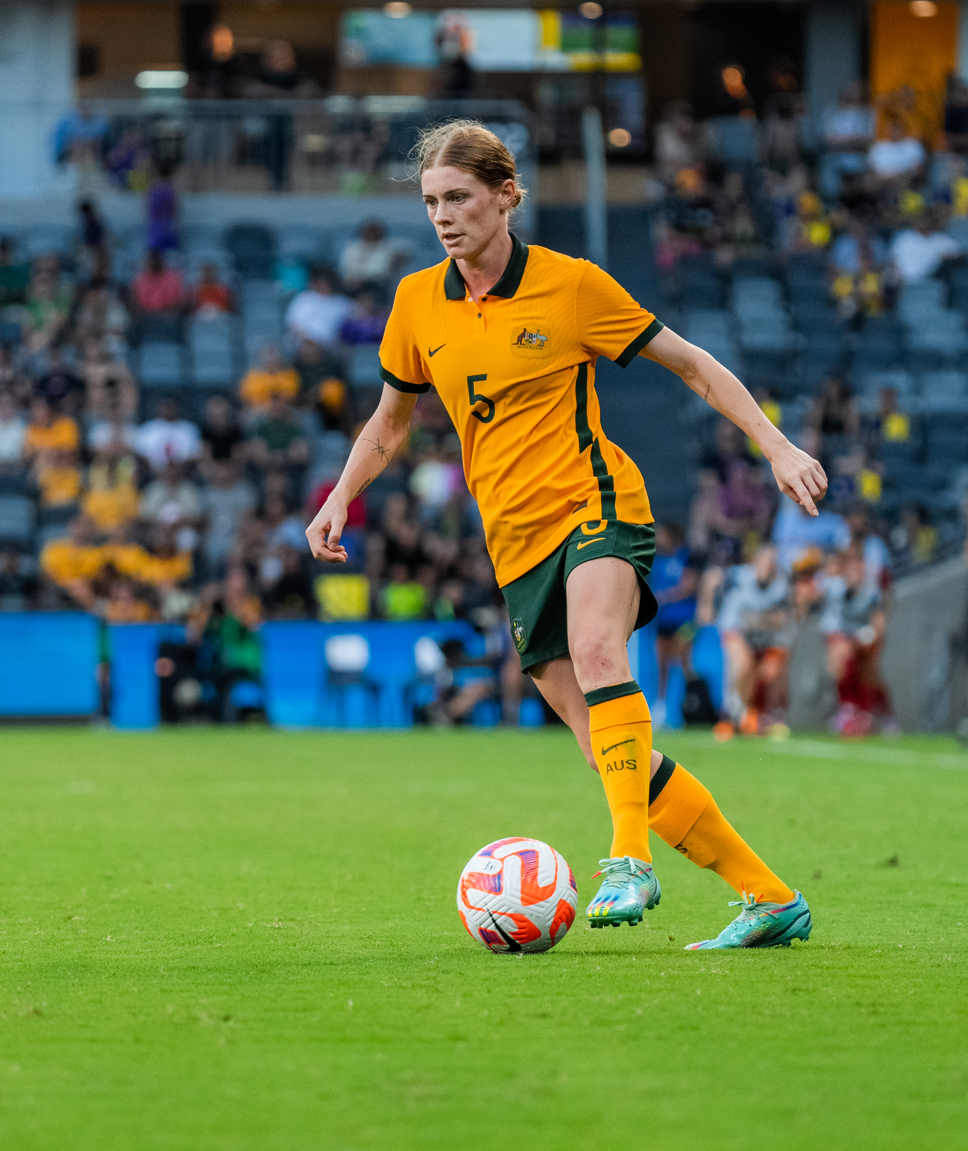 Cortnee Vine has cemented her place in the Matildas side ahead of the home world cup. Image: Jo Stephan