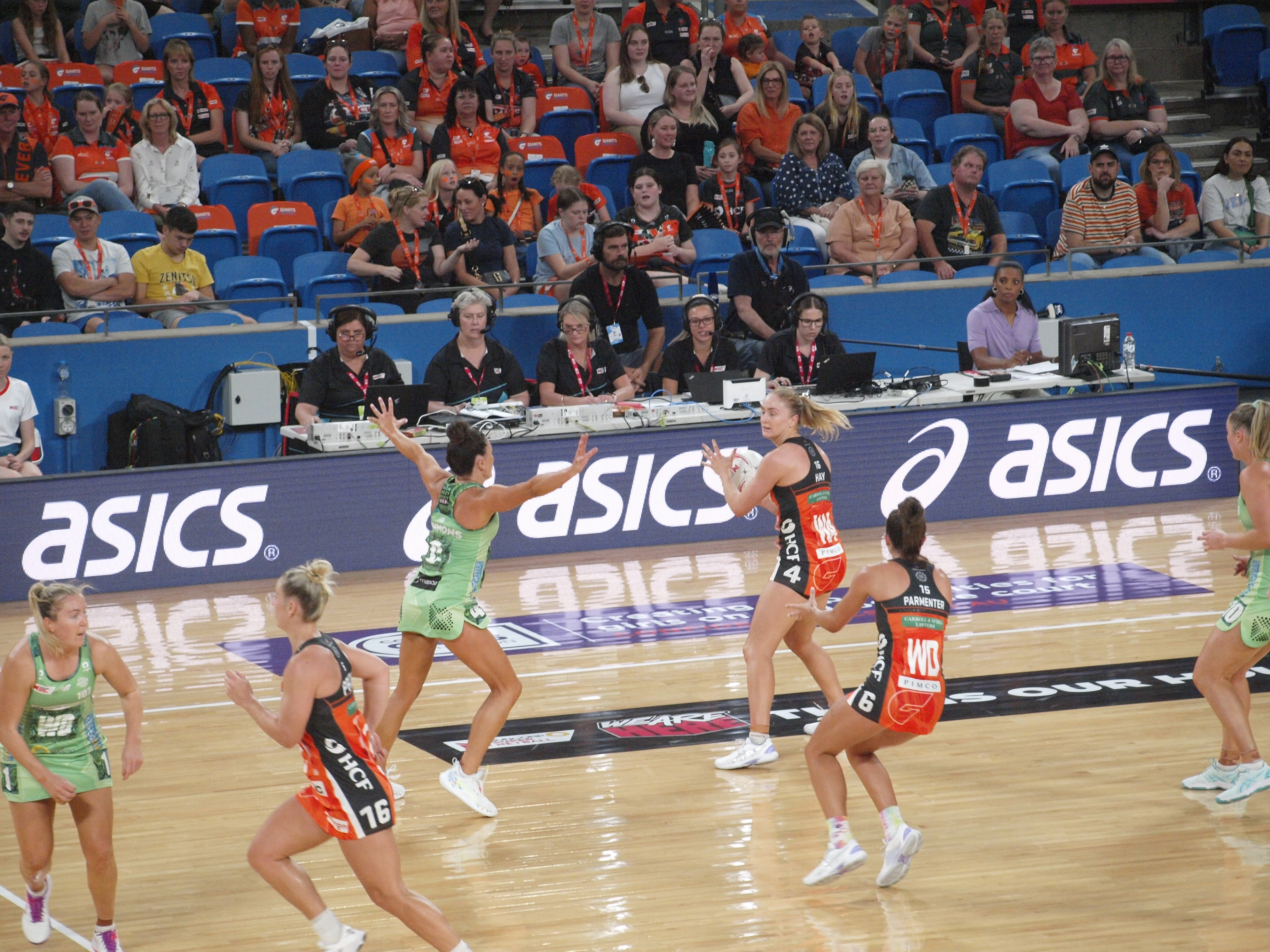 Maddie Hay (with ball) and Parmenter are two NSW-born players who have taken their opportunities to grow in the pathway. Image: Dan Coppel