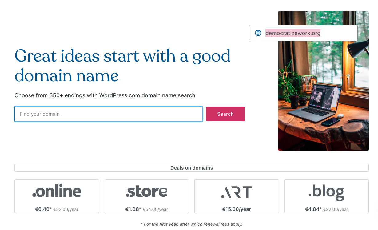 <p>Web page to buy domain name </p> page to buy domain name