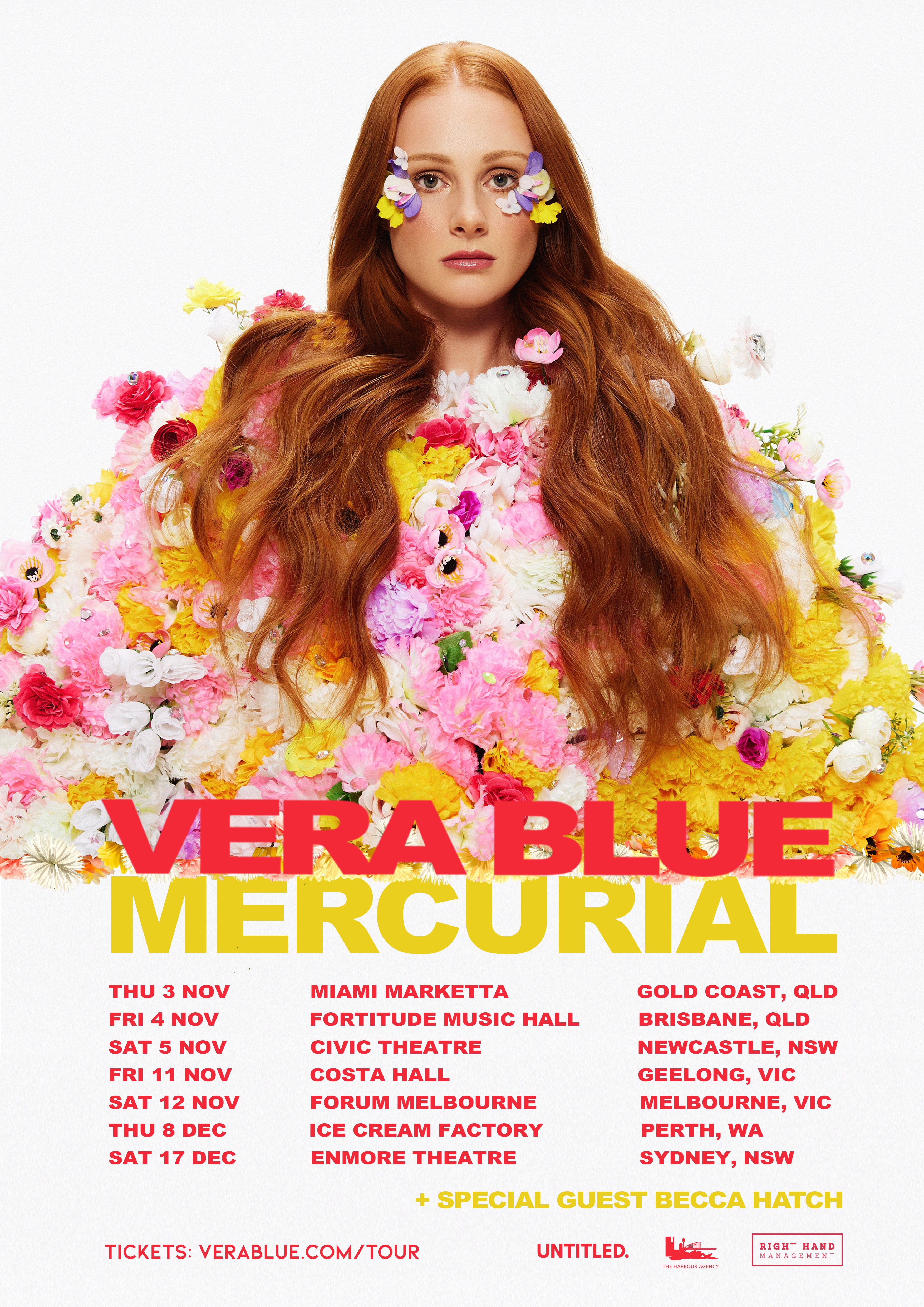 Very blue national tour poster