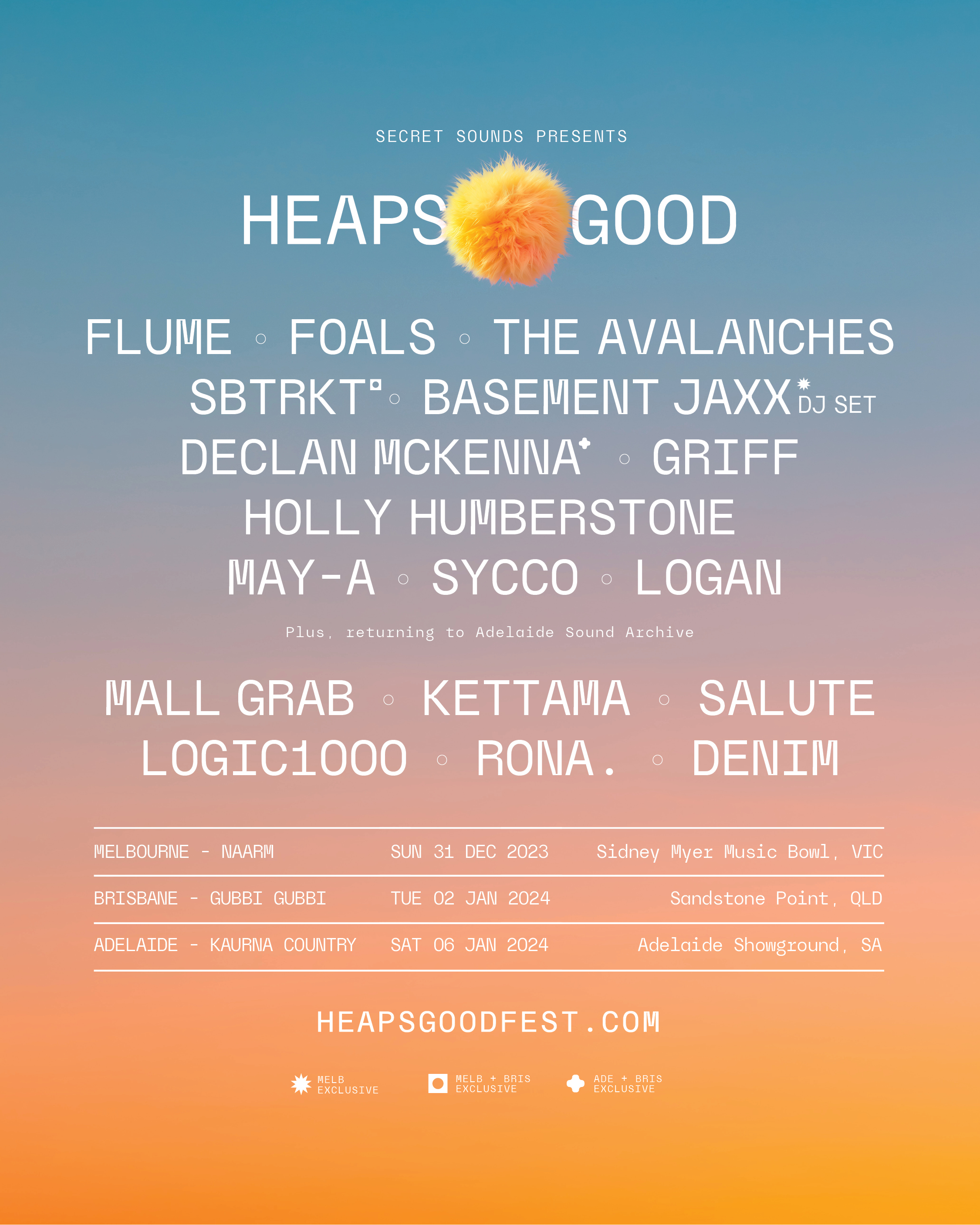 The Heaps Good Festival lineup has been revealed.
