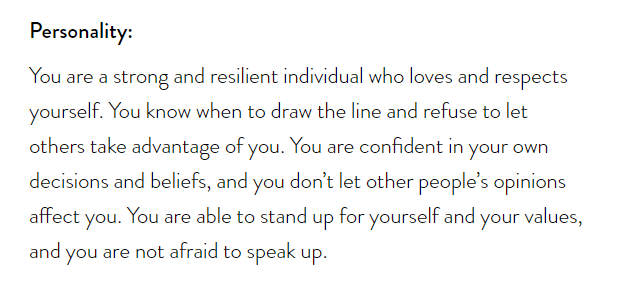 Personality feature from Mindsera