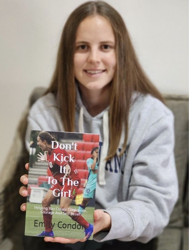 Emily Condon with her memoir
