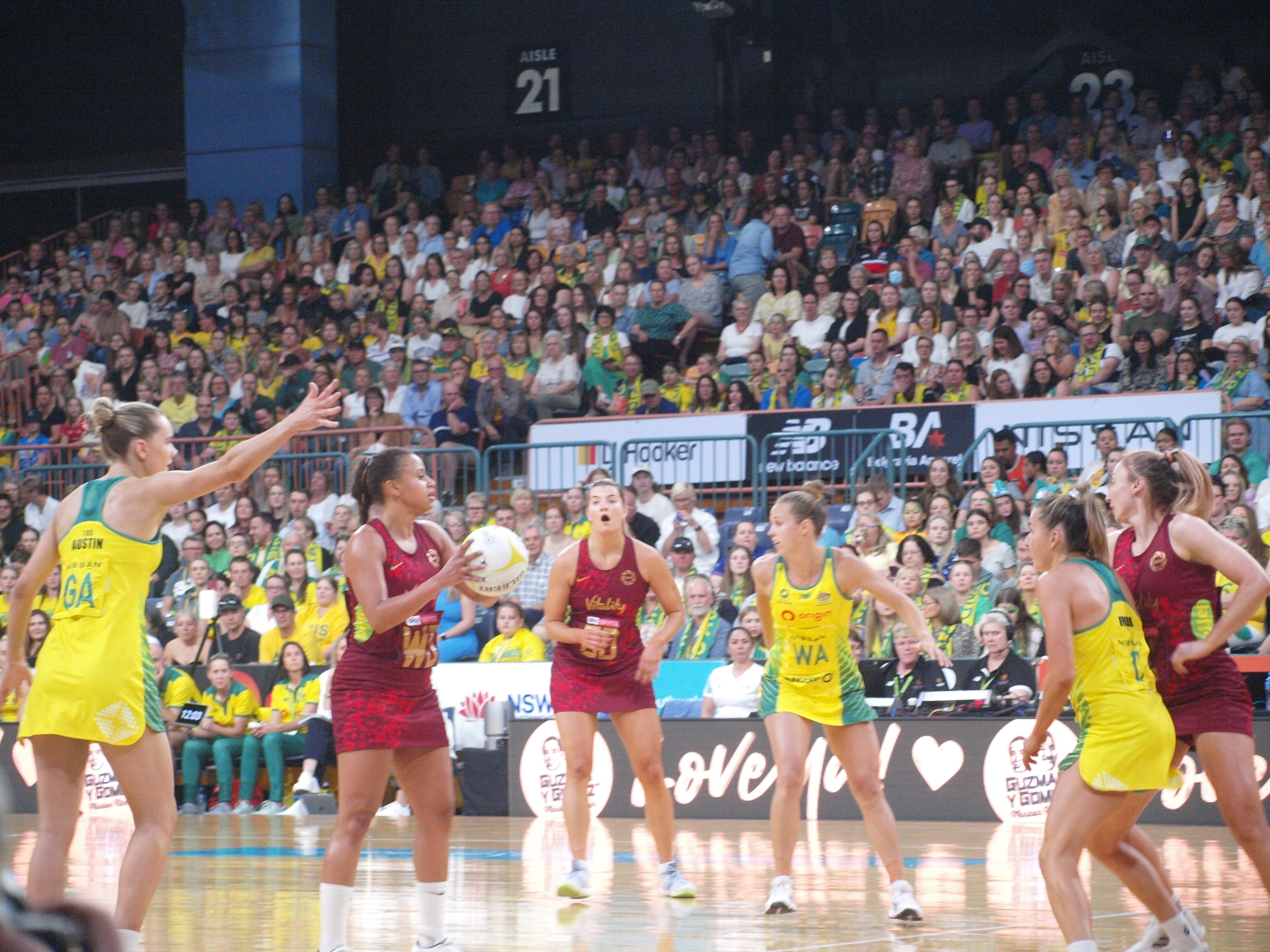 Paige Hadley (C) enjoyed being back out in the Diamonds dress, and this time with Maddy Proud (R)