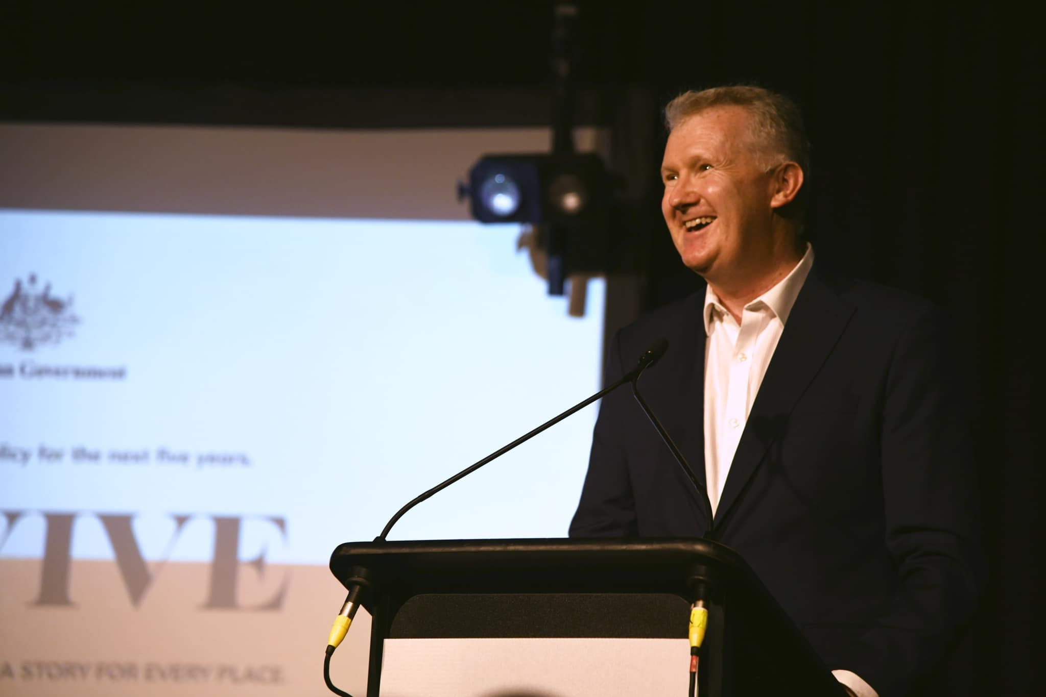 Minister for the Arts, Tony Burke, at the launch of the National Cultural Policy last month.