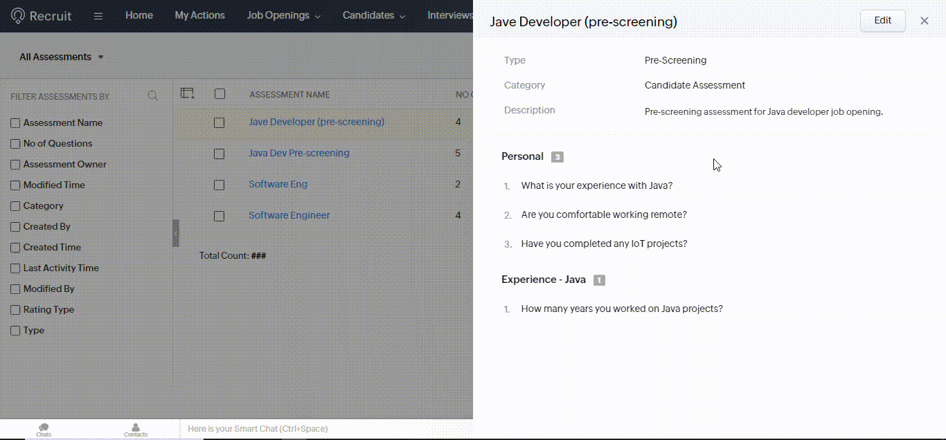 #ZohoRecruit #AutomatedSourcingPipeline #RecruitmentProcess #Pre-screeningAssessment #BlueprintCreation #EmailInvitations #StreamliningHiringProcess