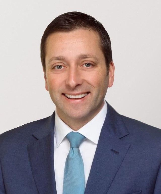 Matthew Guy and the VIC LNP have consistently trailed VIC Labor throughout the campaign, but polling margins have tightened, Source: Wikimedia Commons 