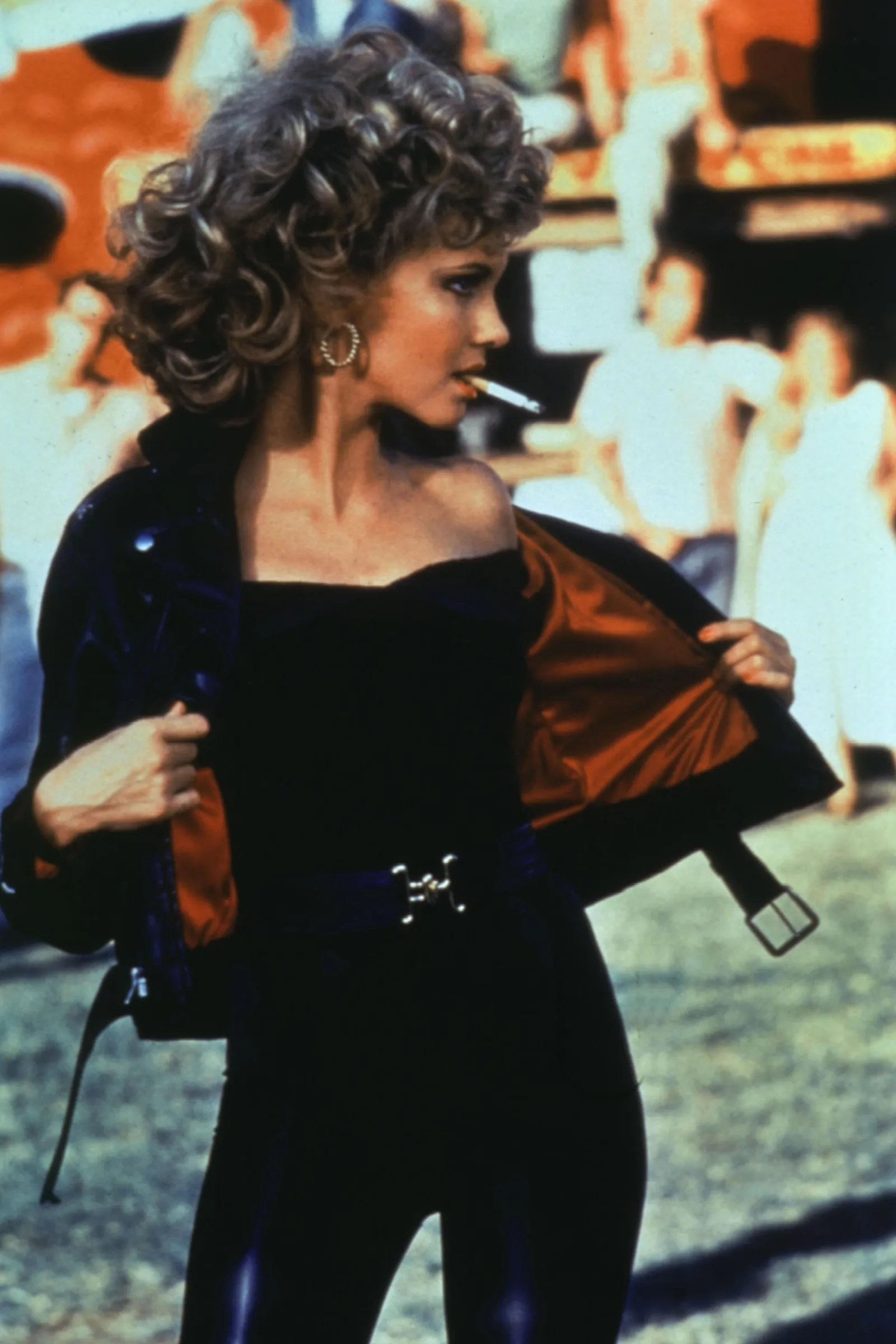 Sandy (Olivia Newton-John) in her iconic outfit.